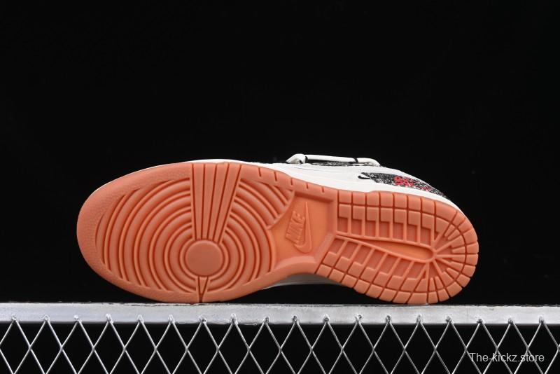 Nike SB Dunk Low Year of the Snake Series Snake Scale White Swoosh Customized Low-Top Casual Skate Shoes - YX5066-275