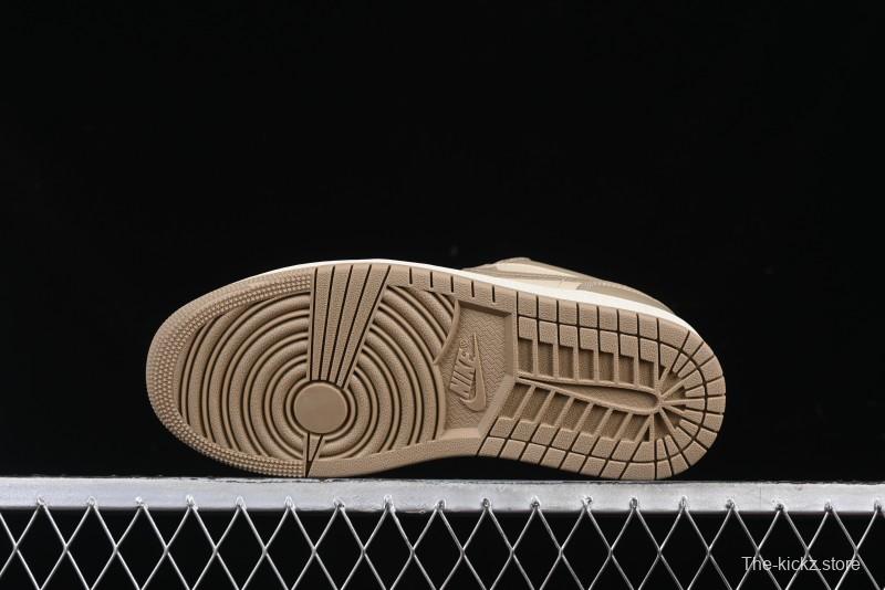 Nike Air Jordan 1 Low AJ1 Wheat Color Low-Top Casual Sneakers - DC0774-203