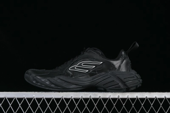 Balenciaga Monday Leather Round Toe Lace-Up Low-Top Casual Shoes - WDTSC1000