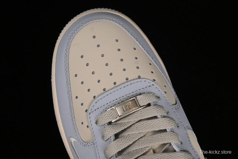 Nike Air Force 1 '07 Low Casual Sneakers in Ancient Blue with Full-Length Honeycomb Air Cushion - DB3301-199