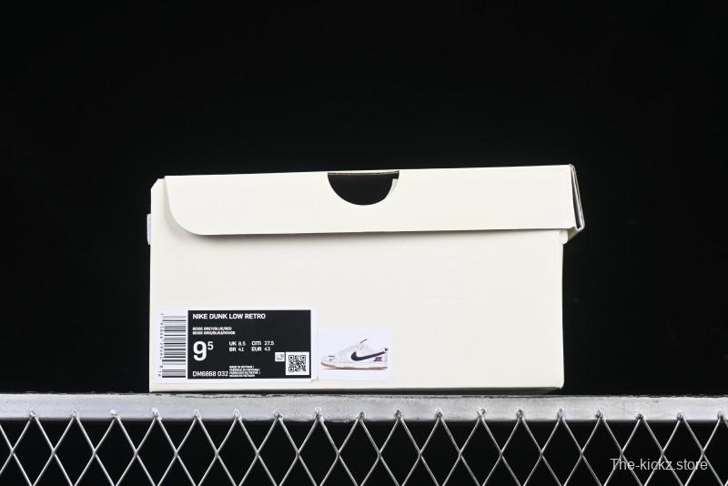 Nike SB Dunk Low UN Collaboration Anniversary Edition Custom Lifestyle Sneakers with Black Swoosh and Gum Sole - DM6868-032