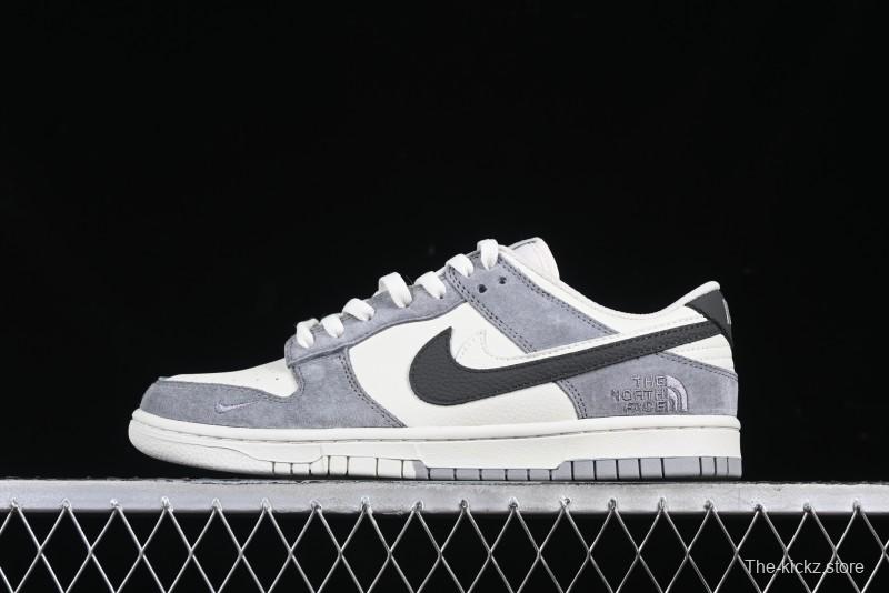 Nike SB Dunk Low The North Face Collaboration Beige Grey Double Swoosh Anniversary Custom Low-Top Casual Skate Shoes - DJ2024-067