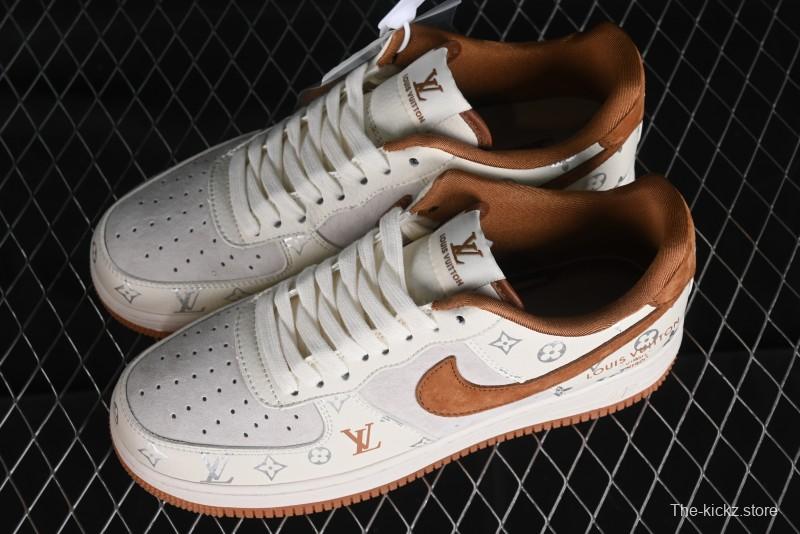 Nike Air Force 1 '07 Low LV Collaboration - Beige Brown Pigskin Casual Shoes CV1724-112