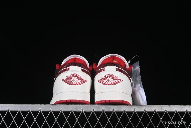 Nike Air Jordan 1 Low AJ1 White Red Casual Sneakers - HJ9338-106