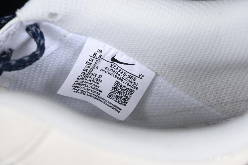 Nike Air Force 1 '07 Low Stussy Collaboration - Navy Blue & Off-White Low-Top Casual Sneakers - XZ3328-568