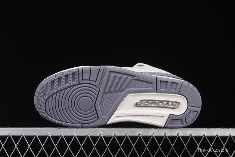 Nike Air Jordan 3 Retro Sneakers Sail Metallic Silver with Elephant Print Accents - CK9246-100