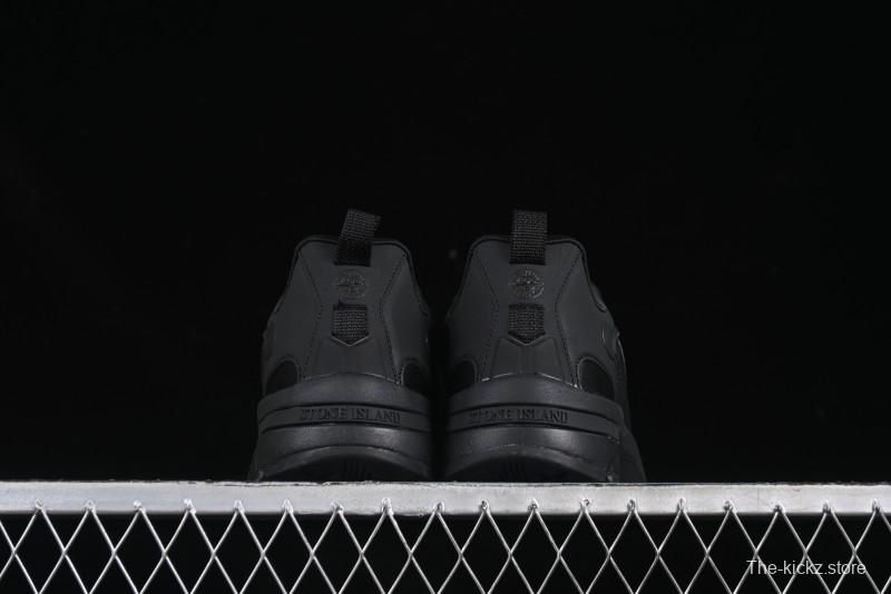 Stone Island Grime Panelled Low-Top Lifestyle Sneakers in Dark Brown - 79FWS0303