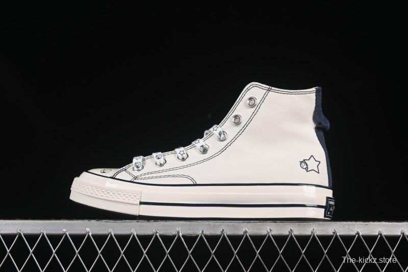 Converse Chuck Taylor All Star 1970s High Top Canvas Sneakers with Noritake Hand-Drawn Elements - A15787C