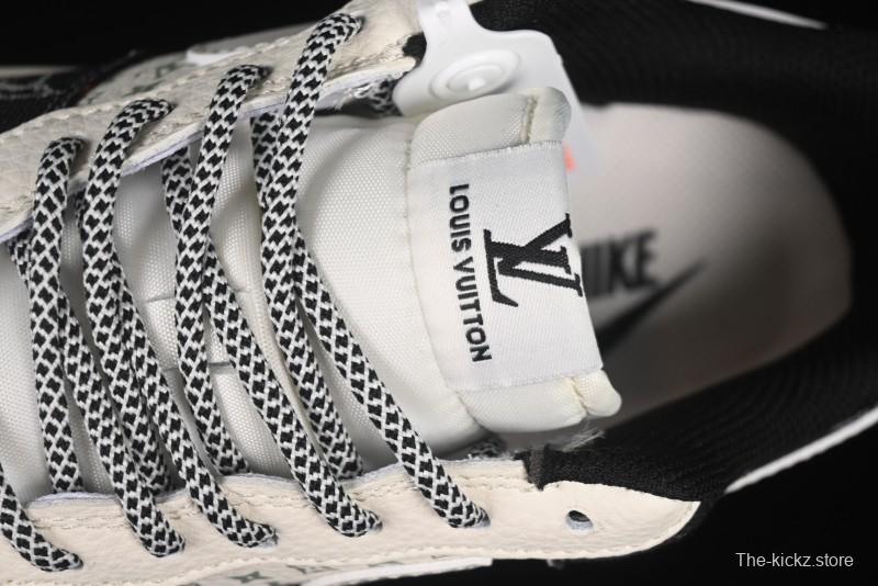 Nike Air Force 1 '07 Low LV Collaboration Double Print Denim Casual Sneakers - YX5066-317