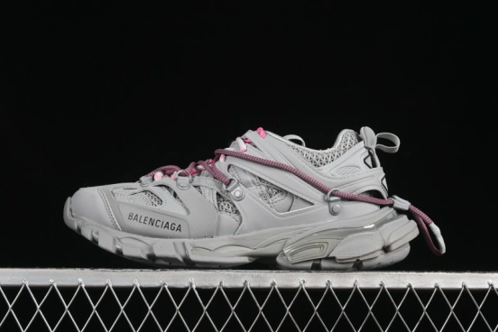 Balenciaga Track Sneaker Tess s.Gomma Res BI ALV/TIS EFF NUBUK/TIS E Waterproof Running Shoes - WTRHK1013