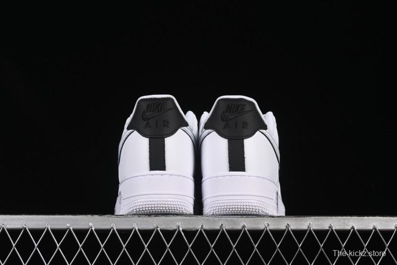 Nike Air Force 1 '07 Low Casual Sneakers in White-Black Gradient with Full-Length Air Cushion - ZH0316-078