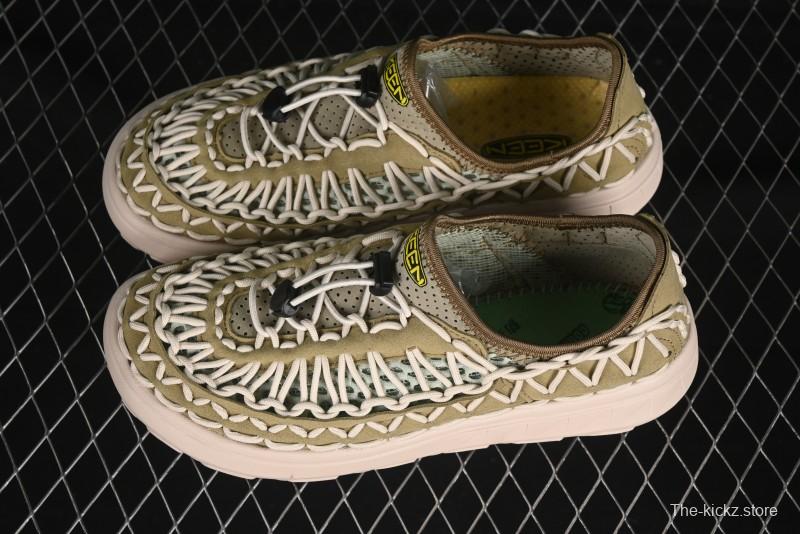 Keen Uneek Flat-M Woven Elastic Strap Outdoor Water Sports Sandals - 1014097