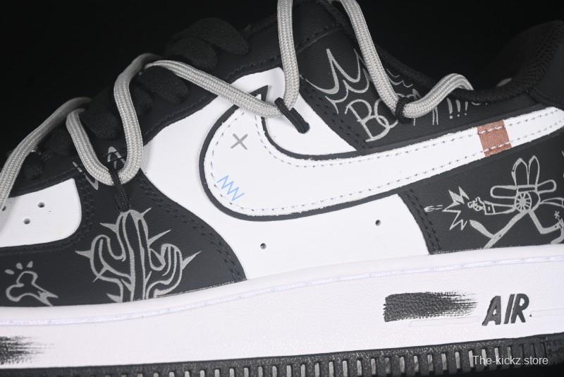 Nike Air Force 1'07 Low Denim Casual Sneakers with Full-Length Air Cushion - ZH0316-071