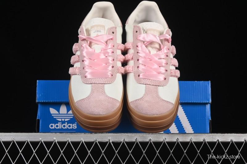 Adidas Originals Gazelle Bold JR8374 Collaboration Low-Top Sneakers with Thick Sole for Slip Resistance and Durability - JR8374