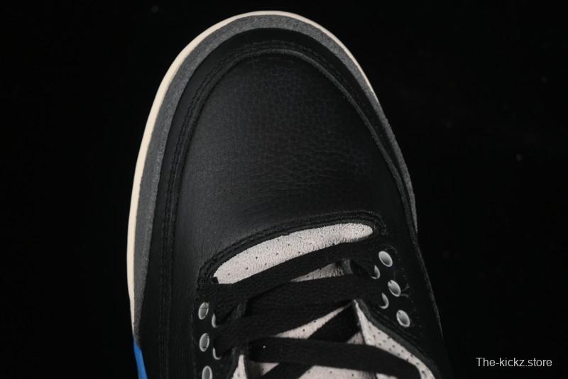 Nike Air Jordan 3 Retro OG Rare Air Sneakers with Small Reverse Swoosh - IB8967-004