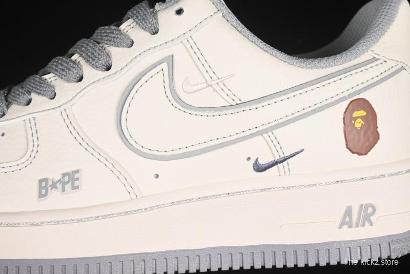 Nike Air Force 1 '07 Low BAPE Collaboration Beige Starry Sky Casual Sneakers - HH7518-065