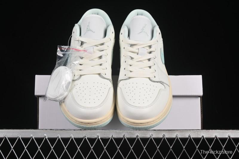 Nike Air Jordan 1 Low AJ1 White Mint Green Low-Top Casual Lifestyle Sneakers - DC0774-134