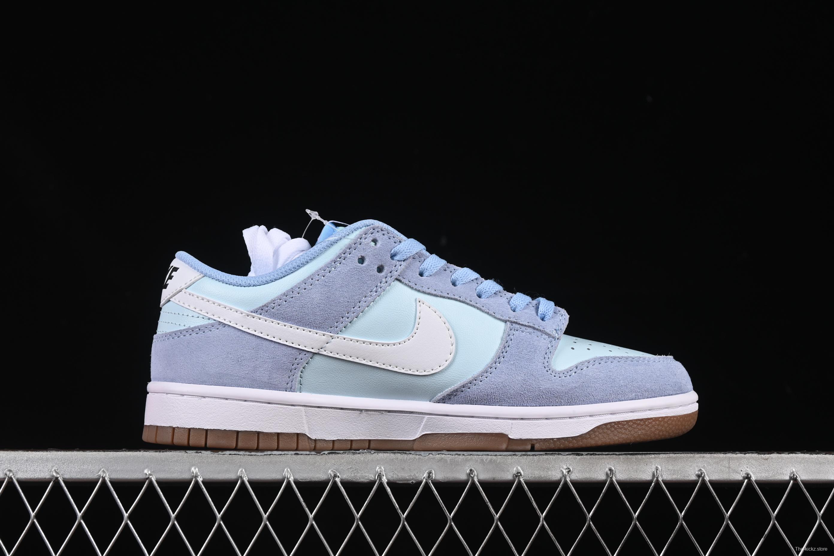 Nike Dunk Low Retro Casual Sneakers in Leather and Suede with Pre-Aged Coconut Milk Sole - IB6399-400