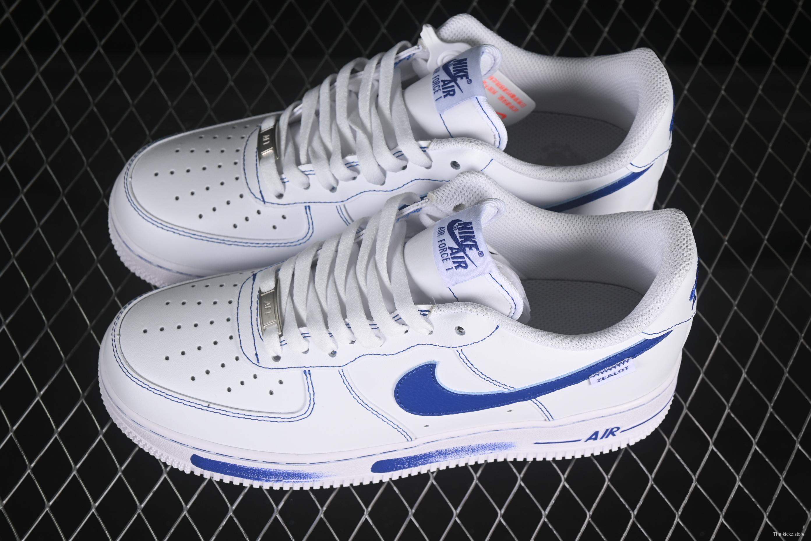 Nike Air Force 1'07 Low Casual Sneakers in Blue Ocean - ZH0316-083