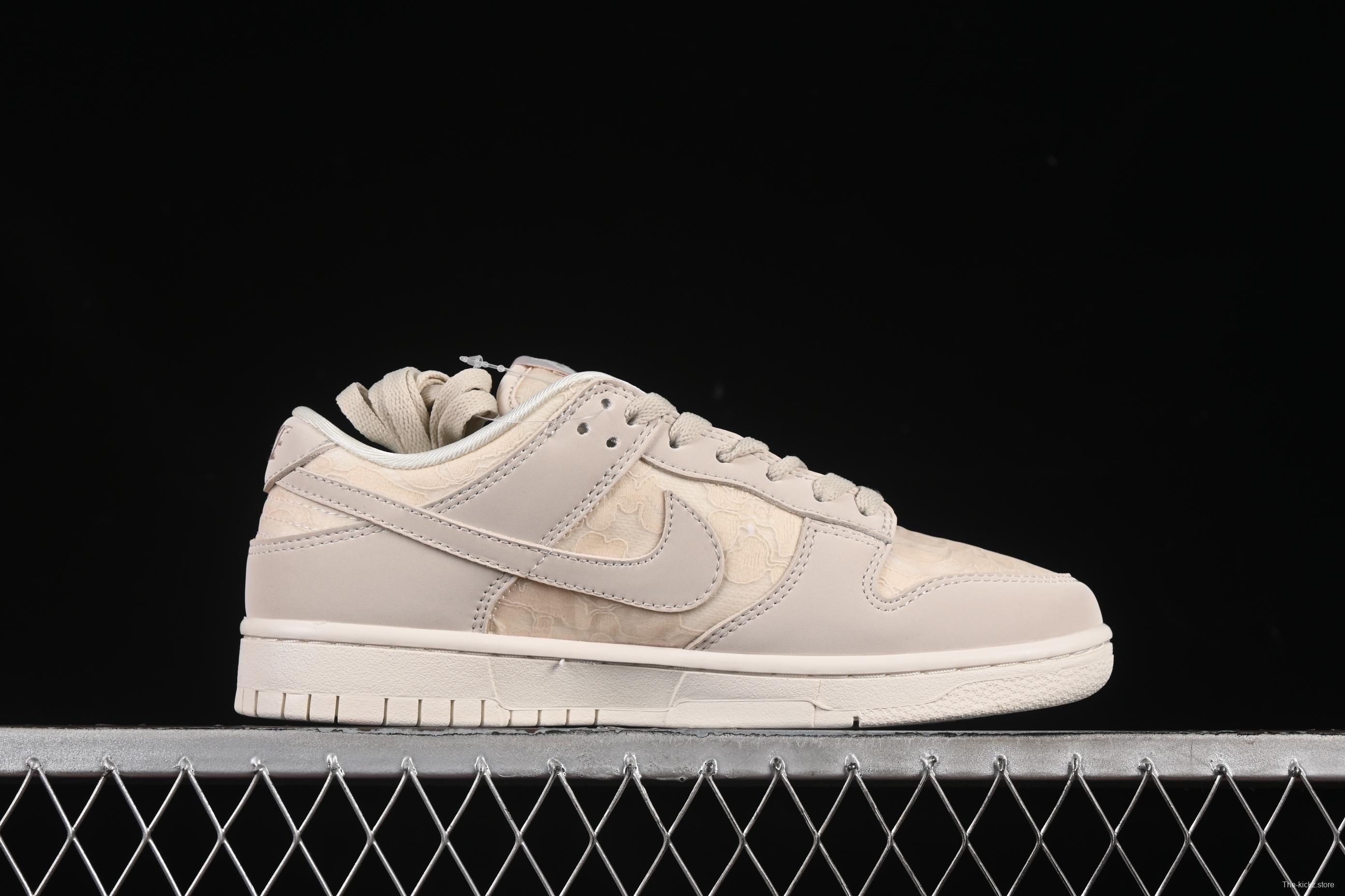 Nike SB Dunk Low Light Orewood Brown Lace Floral Skate Shoes - HJ5870-100