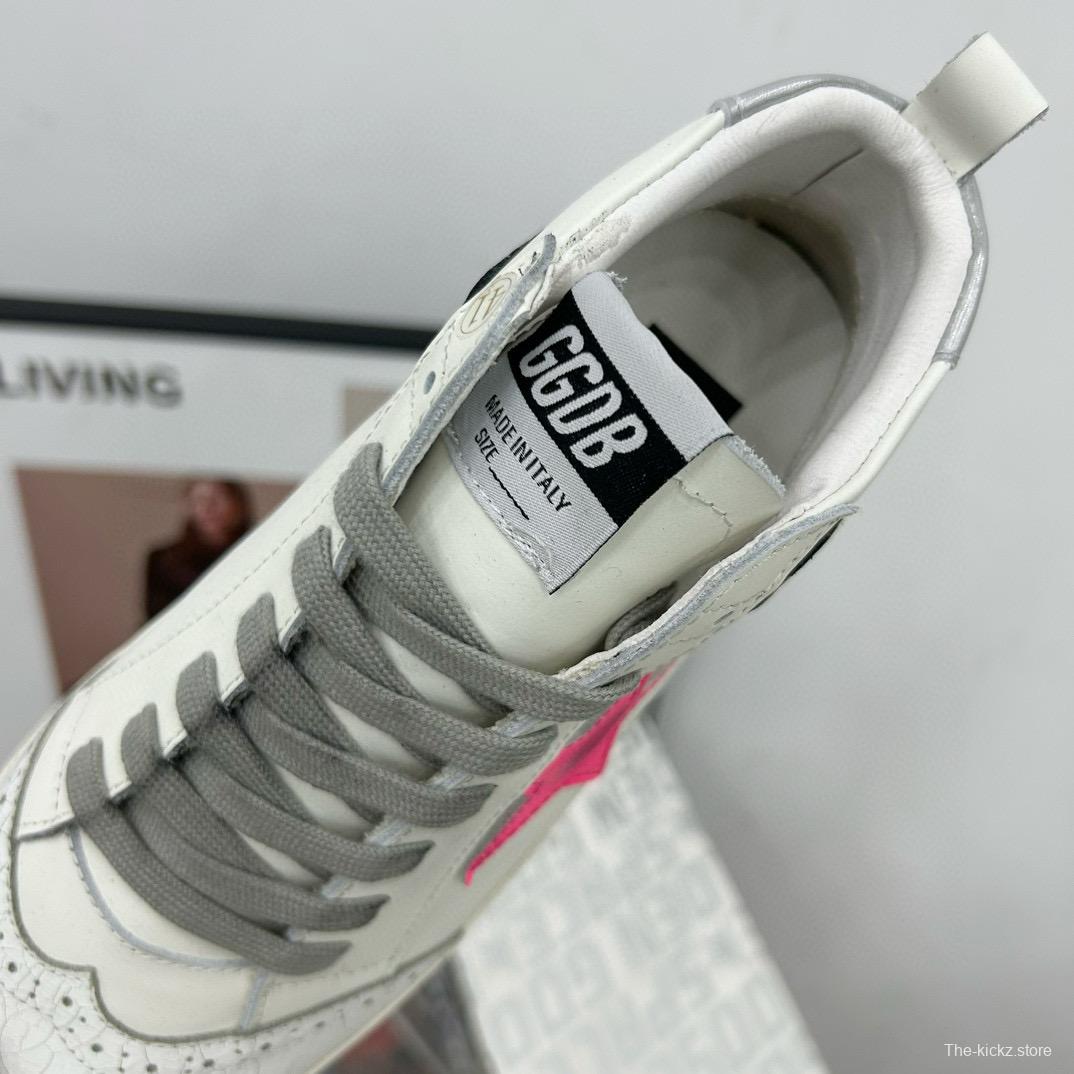 2024 Unisex GGDB White Pink Leather High Top Sneakers MJ00300