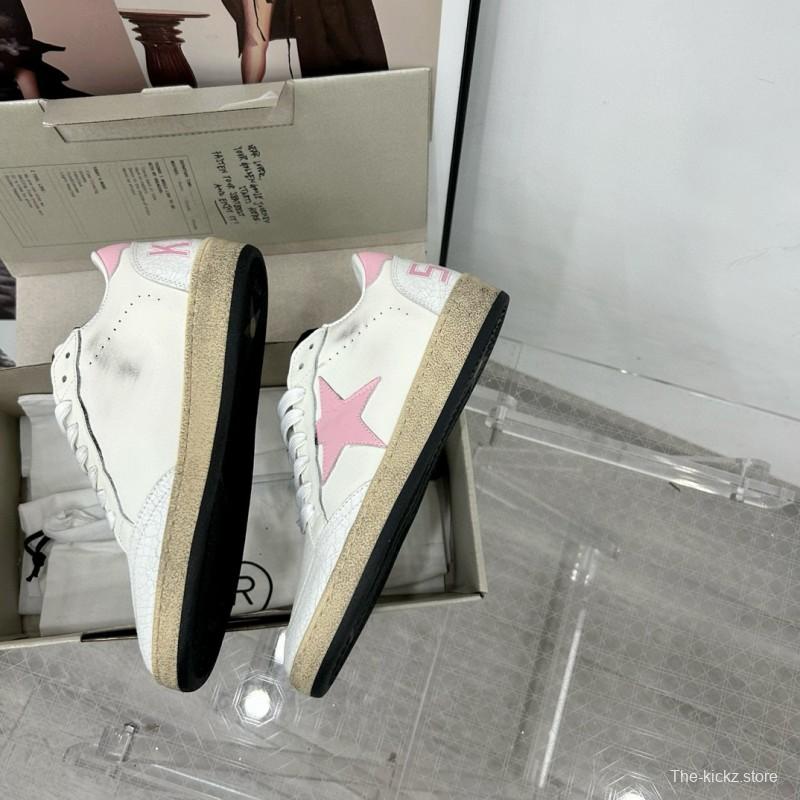 2024 Women GGDB White Pink Leather Sneakers MJ00260