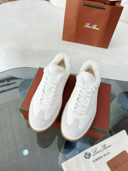 2024 Unisex Le Parmentier White Suede Rubber Low Top Tennis Shoes MJ00350