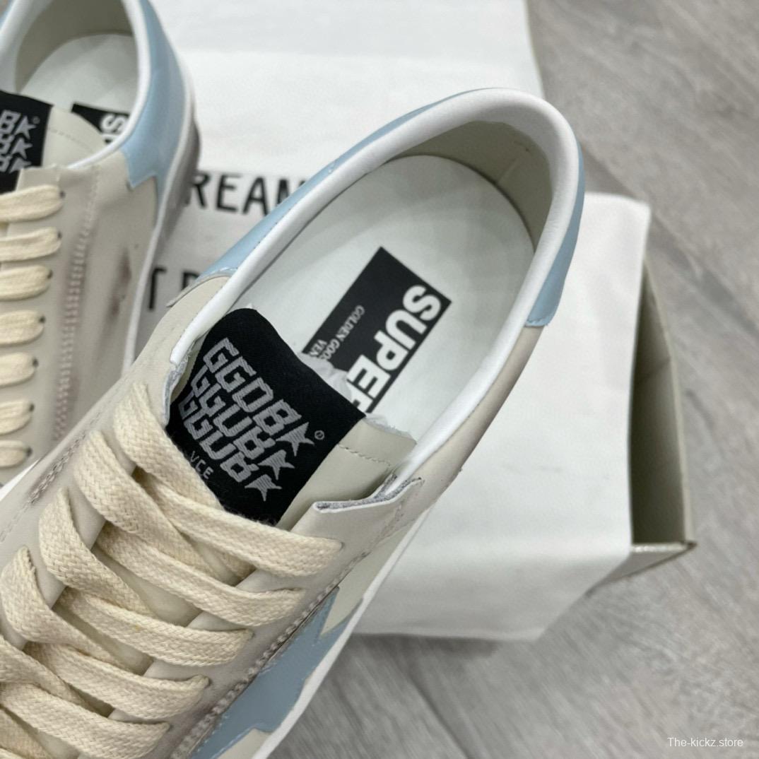 2024 Unisex GGDB White Light Blue Suede Leather Sneakers MJ00260