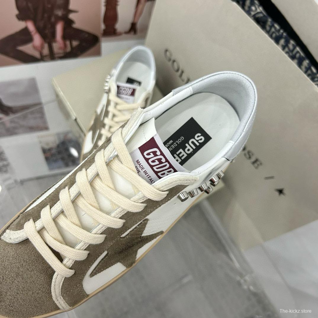 2025 Women GGDB White Beige Suede Leather Sneakers MJ00260