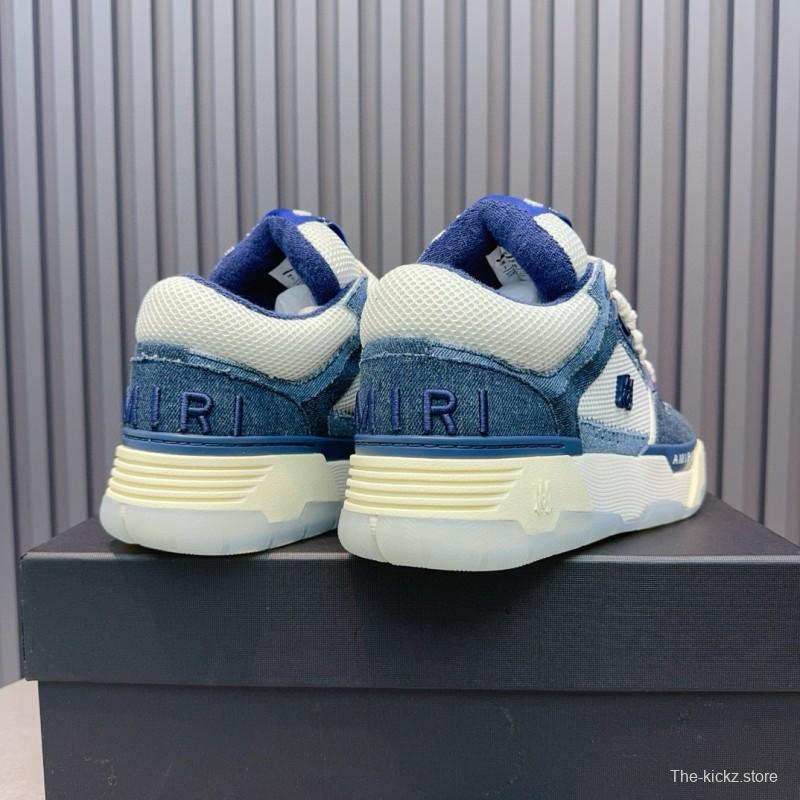2024 Unisex Amiri blue white denim mesh sneakers MJ00360