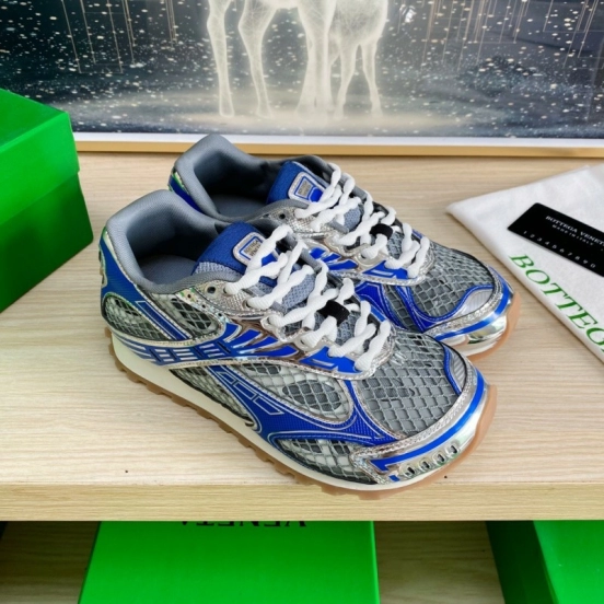 2025 Unisex BV Blue Grey Mesh Leather Running Shoes LY00310