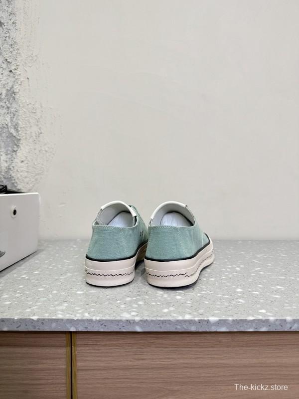 2025 Women VISVIM Green Canvas Sneakers