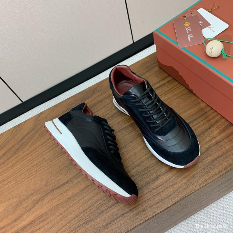 2025 Unisex Le Parmentier Black Brown Suede Leather Sneakers LY