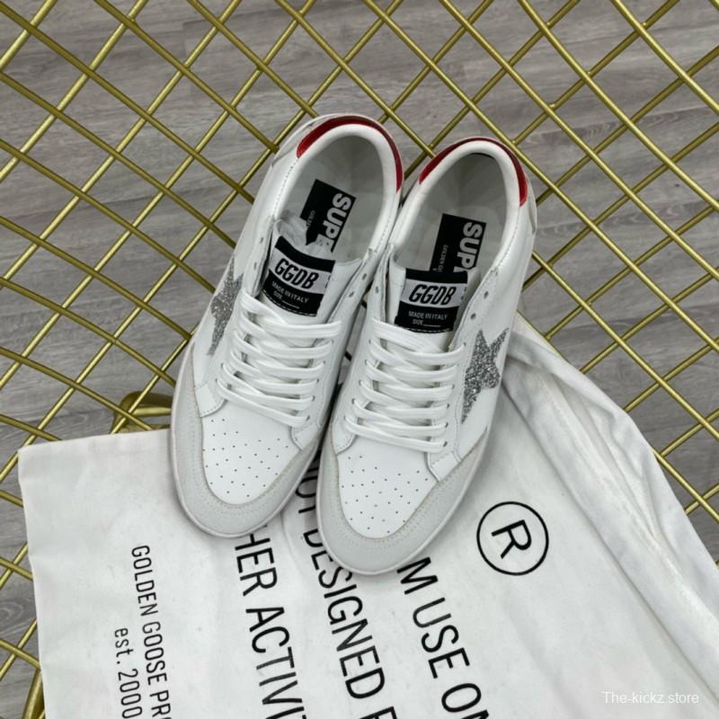 2024 Unisex GGDB White Grey Red Leather Low Top Sneakers MJ00260