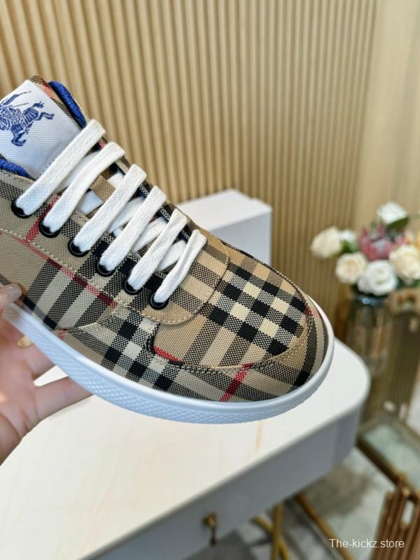 2024 Unisex Burberry Beige Black Cotton Casual Shoes MJ00320