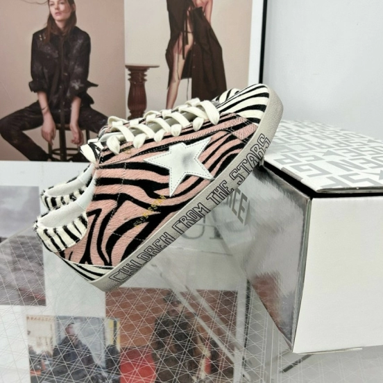 2025 Women GGDB Pink Black White Leather Suede Sneakers