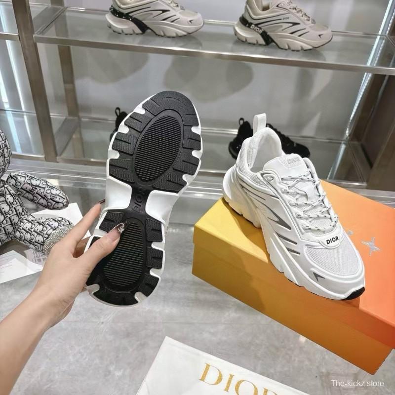 2024 Unisex Dior White Mesh Leather Sneakers MJ00360