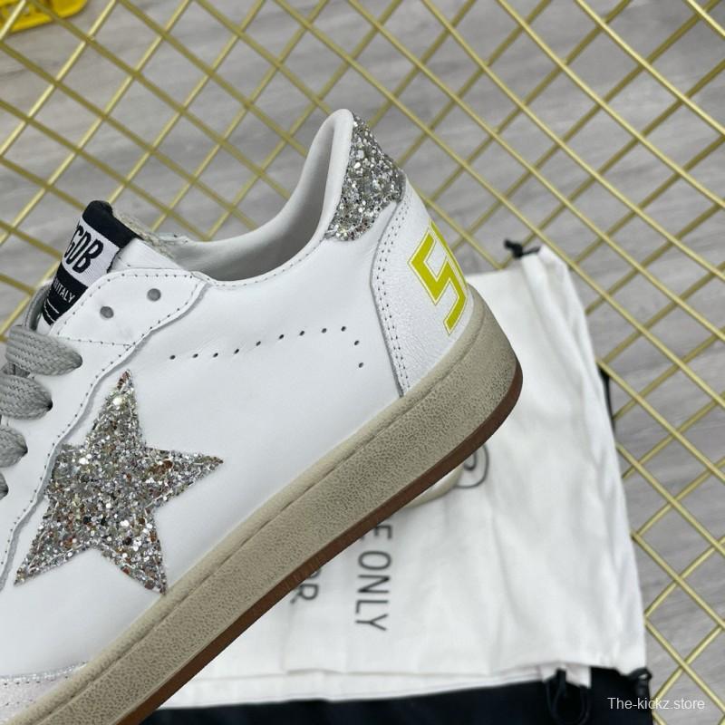 2024 Unisex GGDB White Silver Leather Sneakers MJ00260