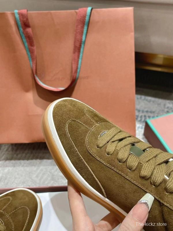 2025 Unisex Le Parmentier Olive Green Suede Leather Sneakers High Version LY00320(F)/LY00330(M)