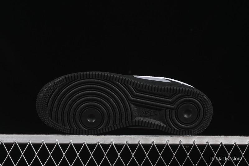 Nike Air Force 1 '07 Low Black Silver Court Low-Top Casual Sneakers - ZH0316-085