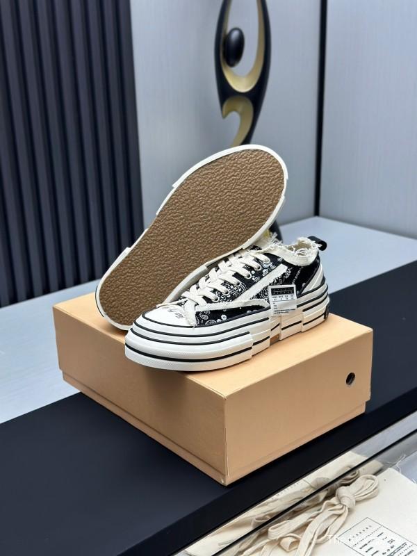 2025 Unisex XVESSEL Black White Canvas Plimsolls Distressed AS00240