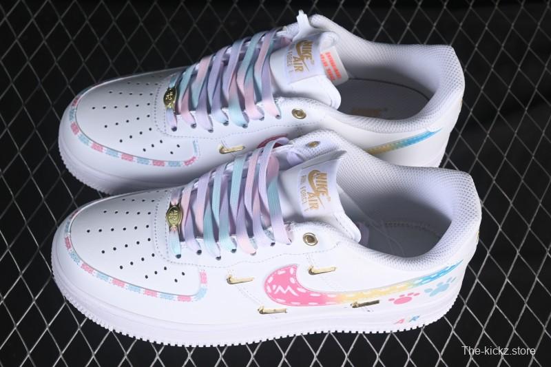 Nike Air Force 1'07 Low Four Hook Rainbow Cake Casual Sneakers - ZH0316-115