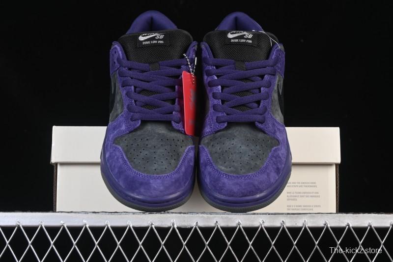 Nike Supreme x Dunk SB Dunk Low Casual Skate Shoes Gray Purple - HQ8487-500