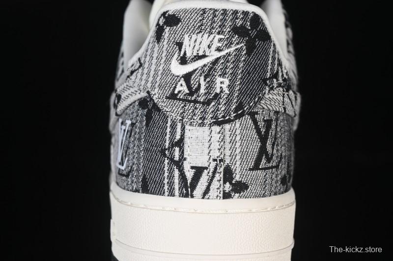 Nike Air Force 1 '07 Low LV Collaboration Gray Floral Canvas Casual Sneakers - DF0188-077