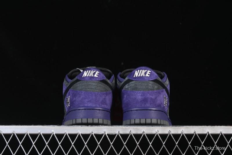 Nike Supreme x Dunk SB Dunk Low Casual Skate Shoes Gray Purple - HQ8487-500