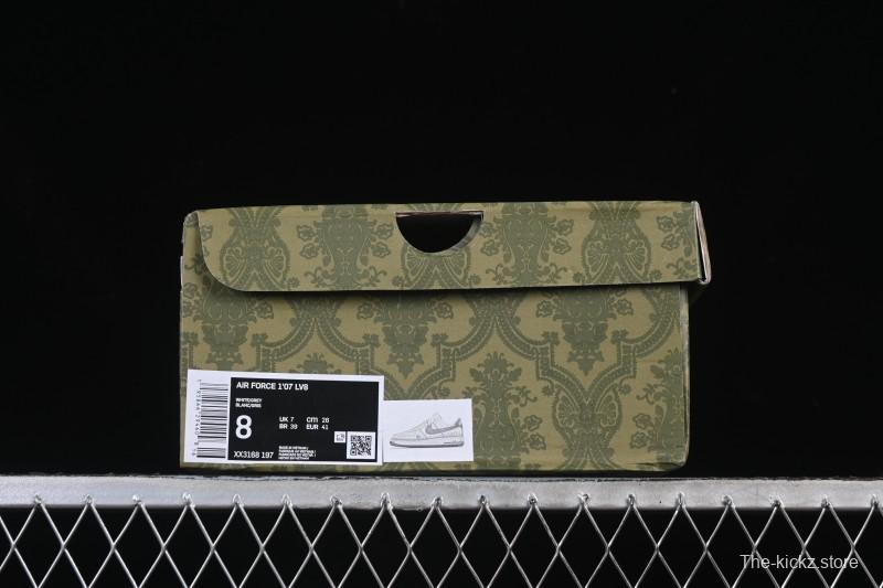 Nike Air Force 1 '07 Low Gucci Collaboration Light Gray Denim Glow-in-the-Dark Low-Top Casual Sneakers - XX3168-197