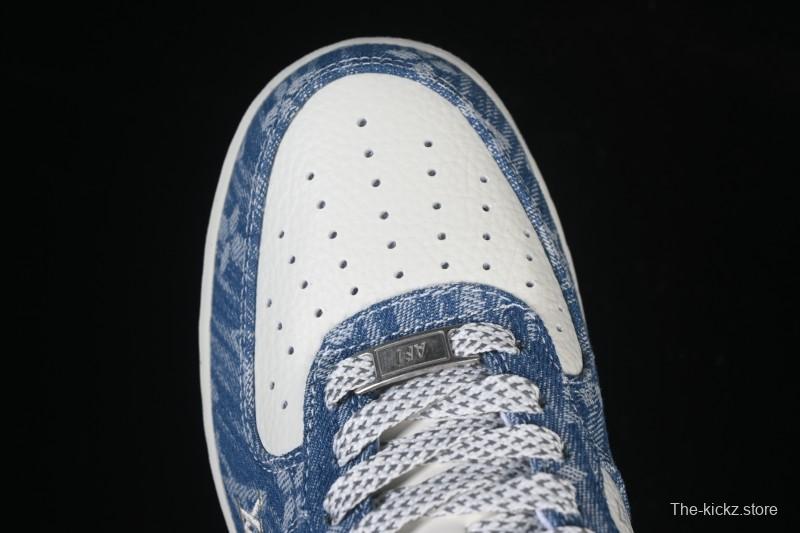 Nike Air Force 1'07 Low LV Collaboration White Denim Blue Casual Sneakers - YF9511-815