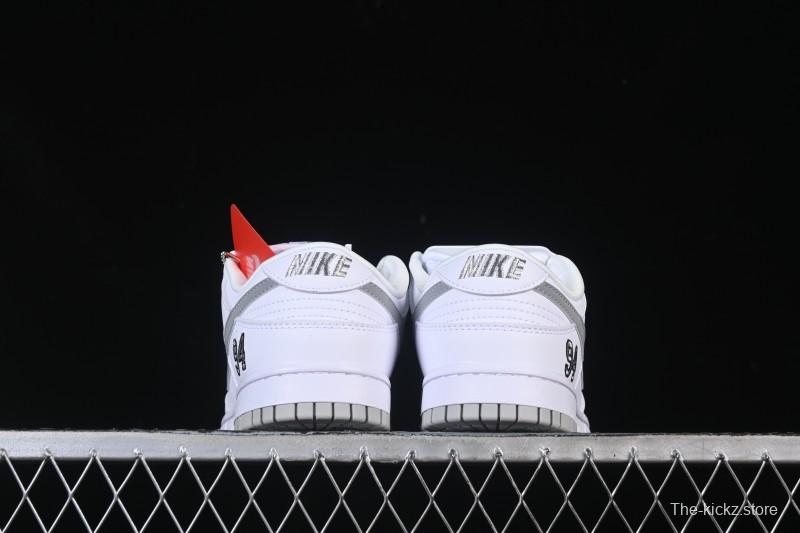 Nike Supreme x Dunk SB Dunk Low White Low-Top Casual Skate Shoes - HQ8487-100