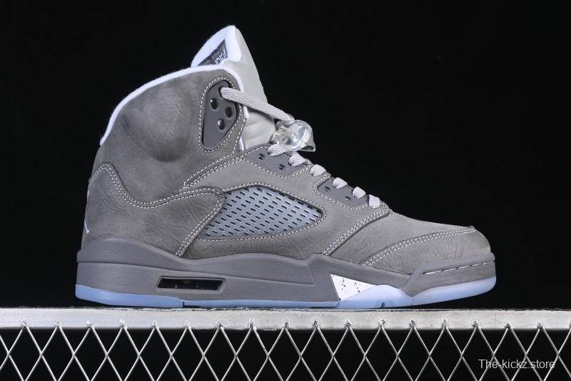 Nike Air Jordan 5 Retro Basketball Shoes with Wolf Grey Design - DD0587-002