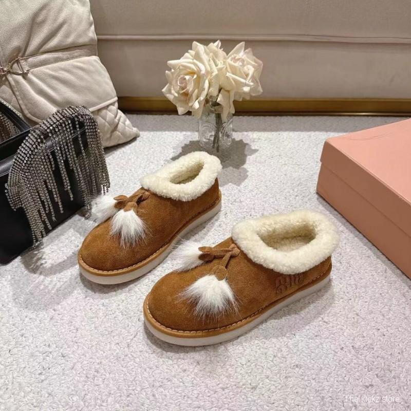 MIU MIU Miu Miu 2025 SS Korean Style Popular Small Potato Snow Boots Upgraded Version - LY00290